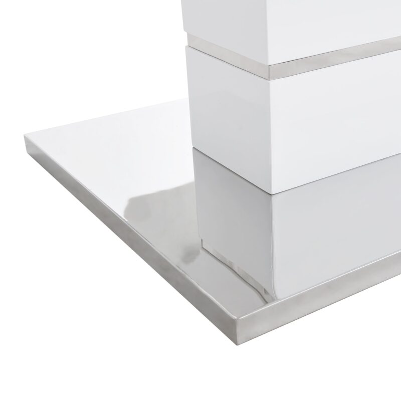 Hayne High Gloss White Extending Dining Table 6 to 8 Seater - Image 11