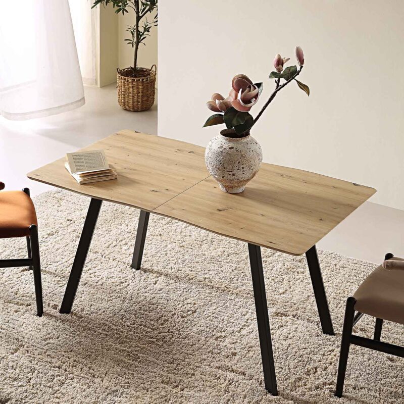 Weston Oak Effect Extendable 6-8 Seater Dining Table - Image 3