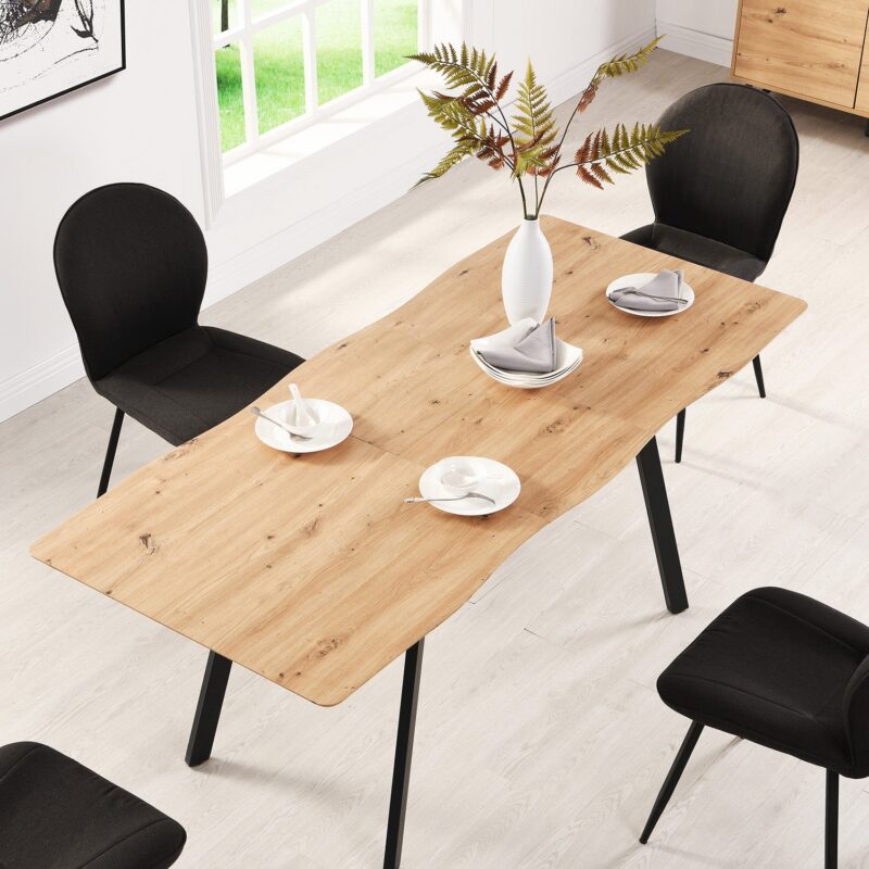 Weston Oak Effect Extendable 6-8 Seater Dining Table - Image 6