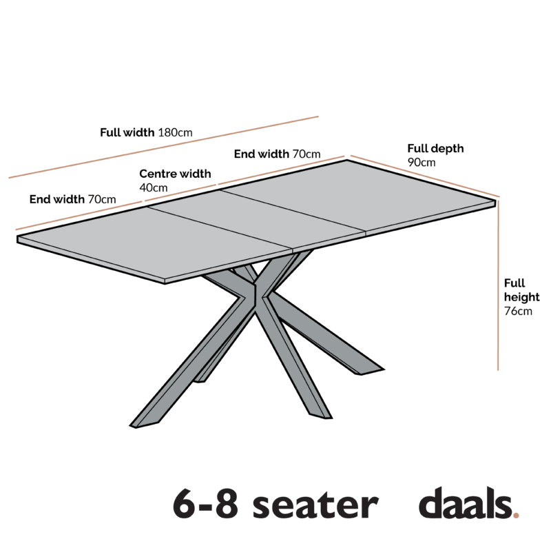 Varden White Ceramic Extending Dining Table - Image 5