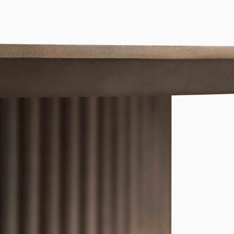 Maru Round Oak Pedestal Dining Table, Silver Oak - Image 9