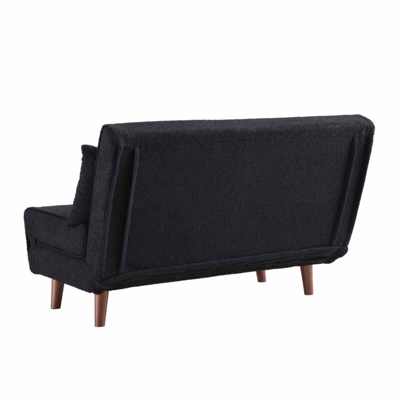 Algo Sofabed with Cushions in Charcoal Teddy Fabric 2 Seater - Image 13