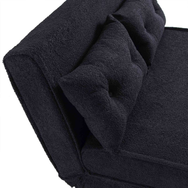 Algo Sofabed with Cushions in Charcoal Teddy Fabric 2 Seater - Image 14