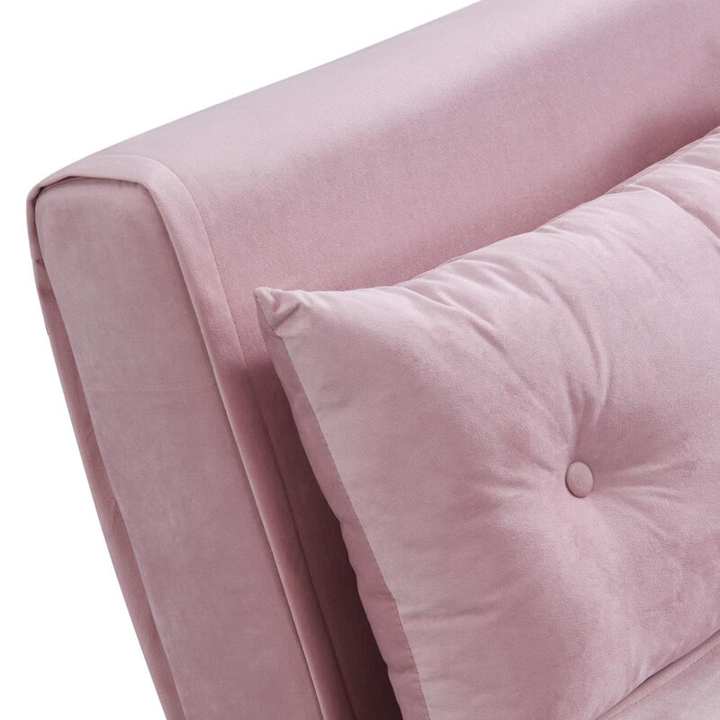 Algo Sofabed with Cushions in Pink Velvet 2 Seater - Image 12