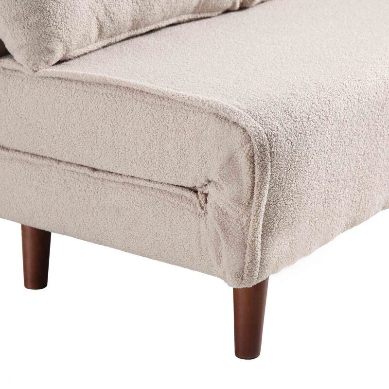 Algo Sofabed with Cushions in Taupe Teddy Fabric 2 Seater - Image 15