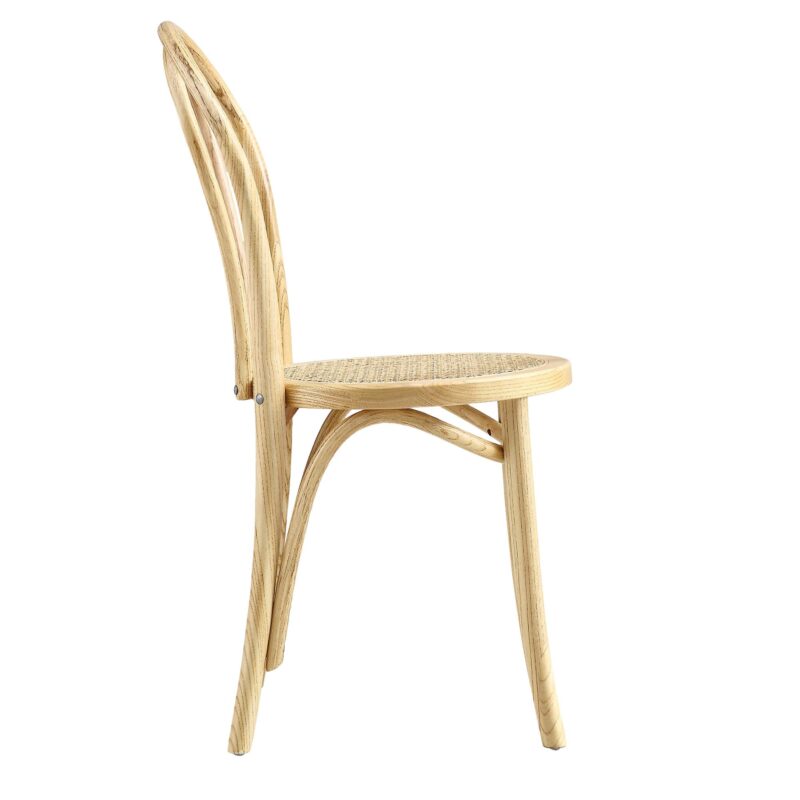 Camille Elm Wood and Rattan Bentwood Dining Chair, Natural - Image 6