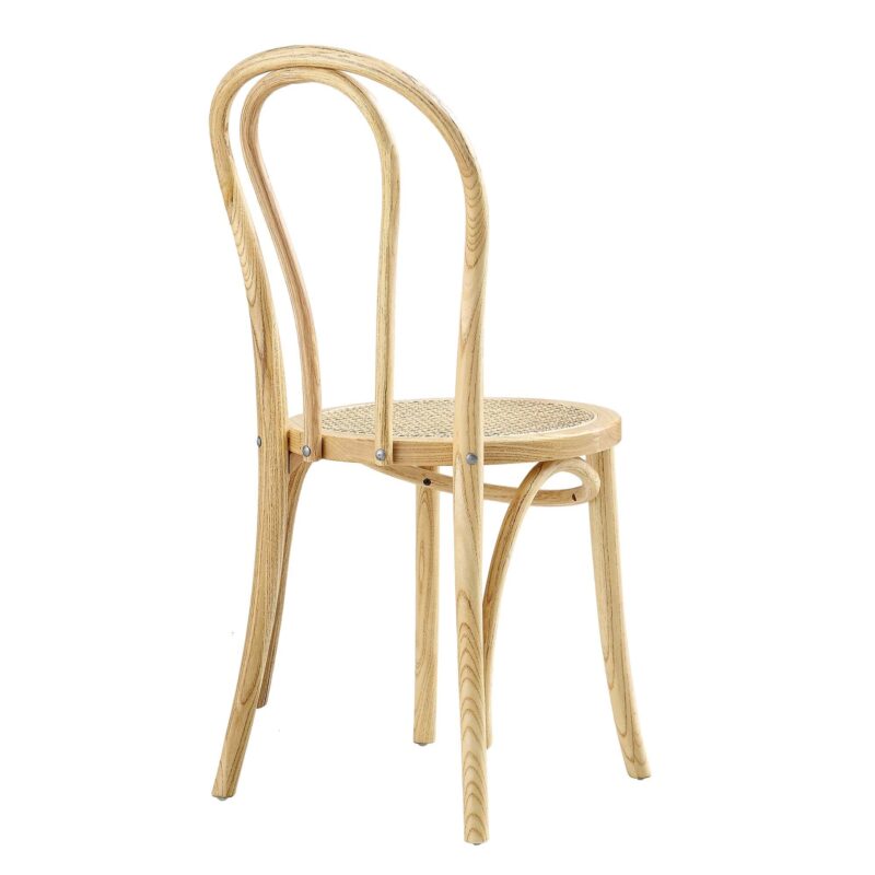 Camille Elm Wood and Rattan Bentwood Dining Chair, Natural - Image 7