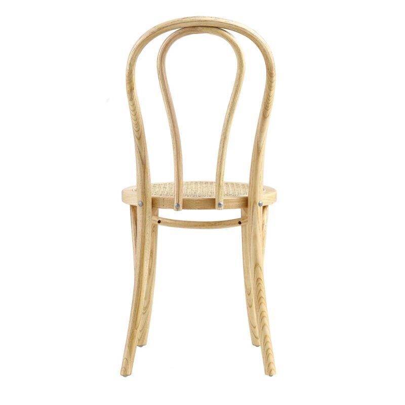 Camille Elm Wood and Rattan Bentwood Dining Chair, Natural - Image 8