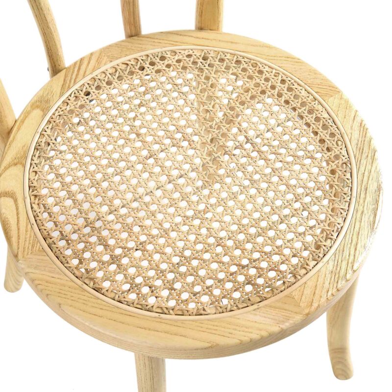 Camille Elm Wood and Rattan Bentwood Dining Chair, Natural - Image 9