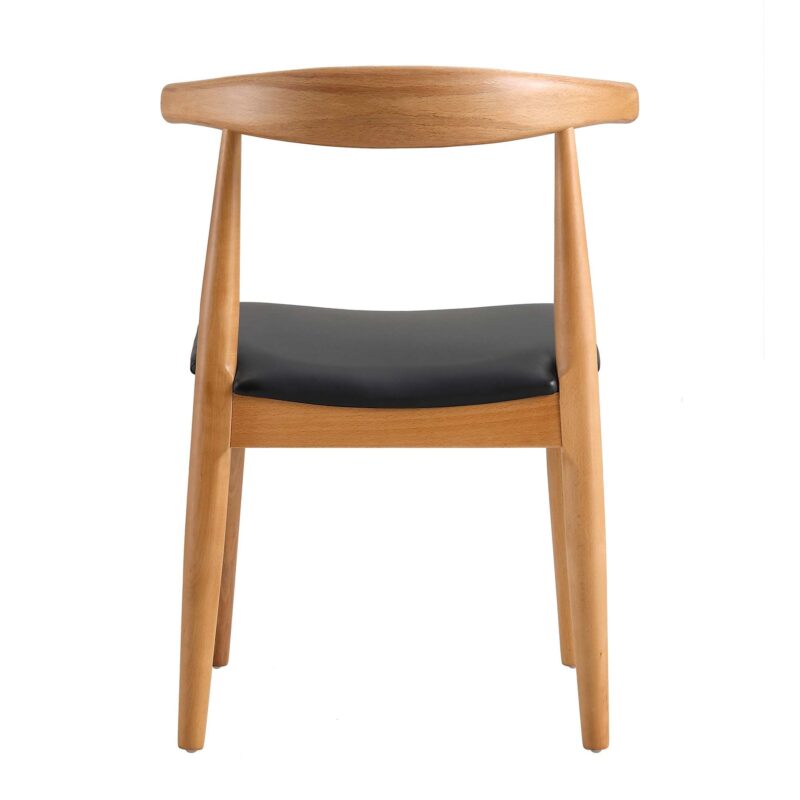 Arley Set of 2 Beech Wood Dining Chairs, Natural and Black - Image 9