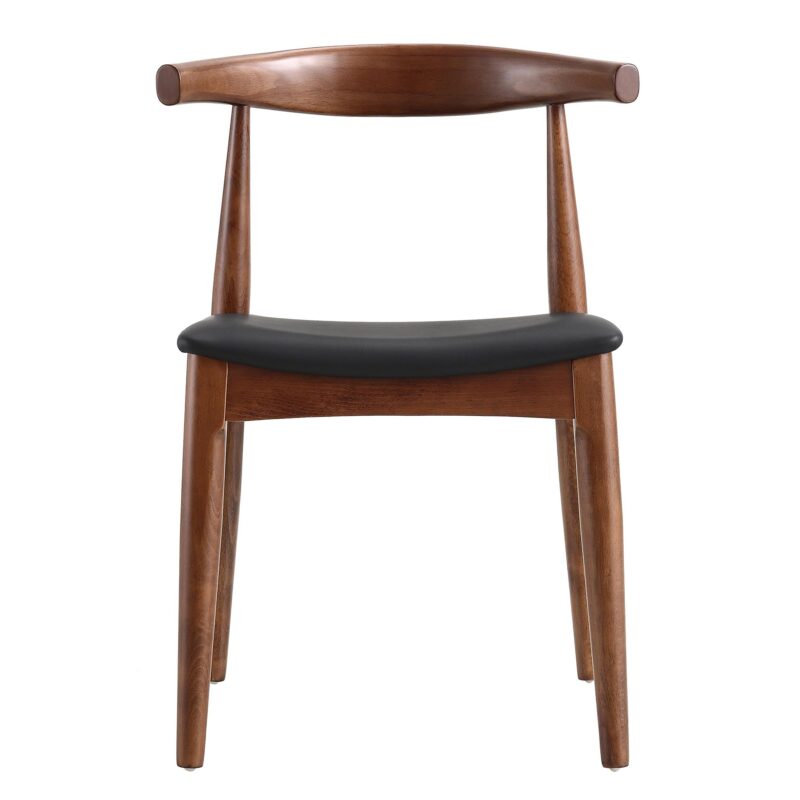 Arley Set of 2 Beech Wood Dining Chairs, Walnut and Black - Image 6