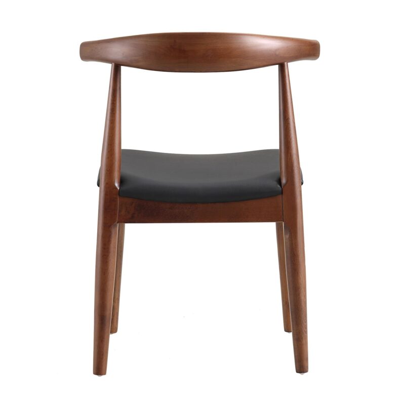 Arley Set of 2 Beech Wood Dining Chairs, Walnut and Black - Image 9