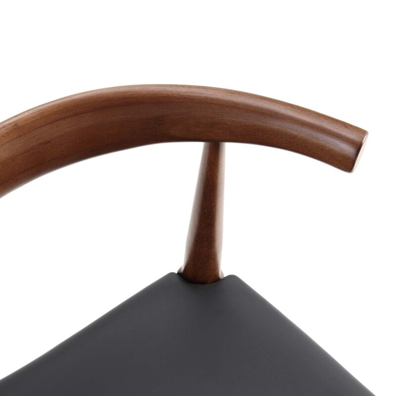 Arley Set of 2 Beech Wood Dining Chairs, Walnut and Black - Image 10