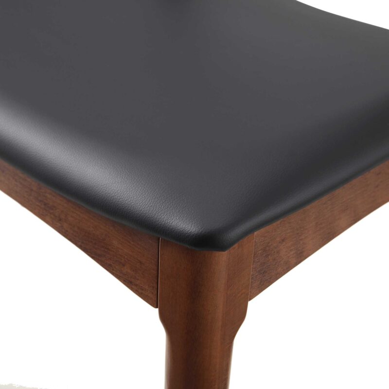 Arley Set of 2 Beech Wood Dining Chairs, Walnut and Black - Image 12