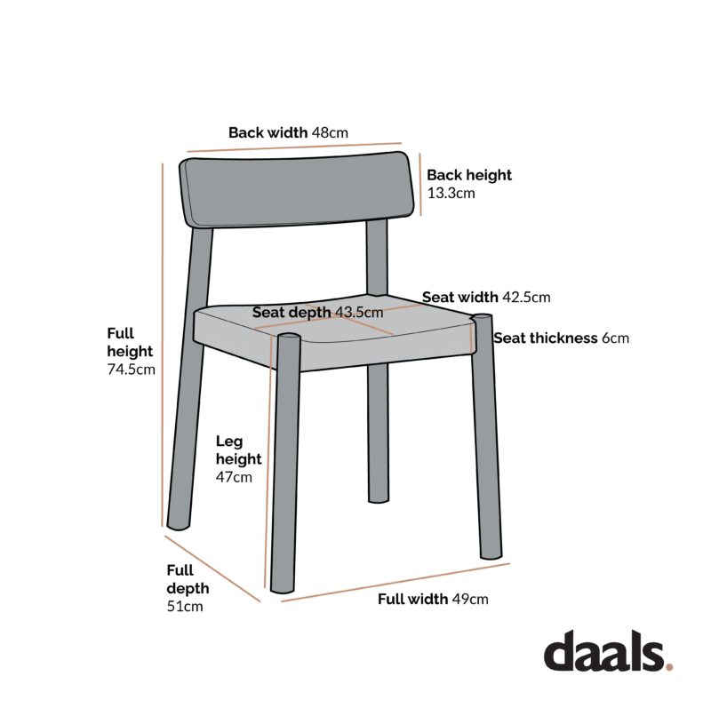 Ditton Set of 2 Elm Wood and Jute Dining Chairs, Black - Image 4