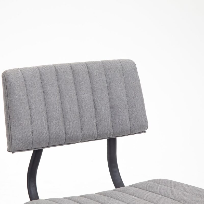 Charlecote Set of 2 Fluted Dining Chairs (Light Grey Linen) - Image 10