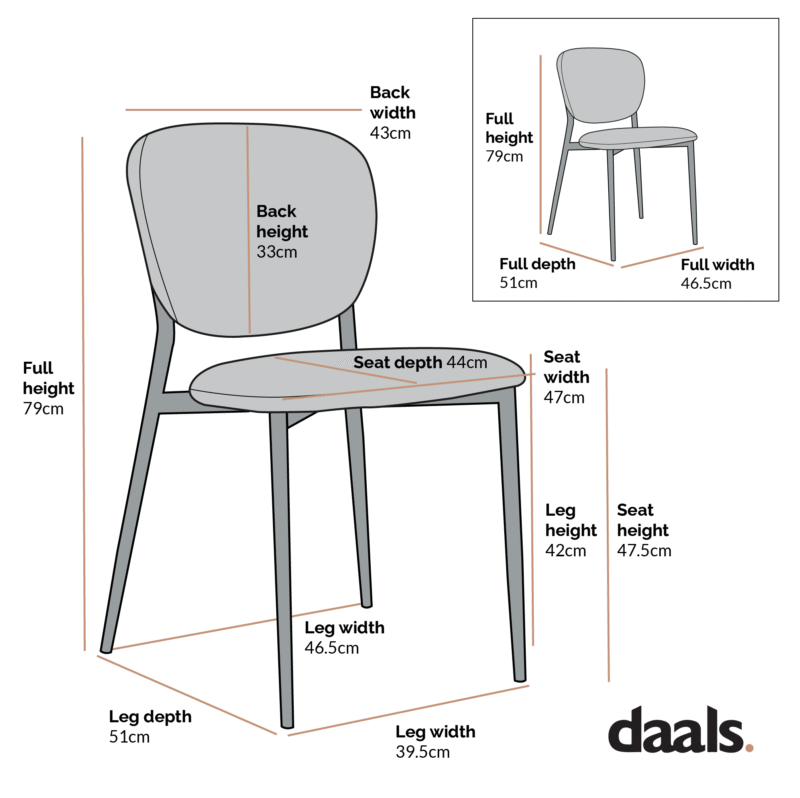Kelmarsh Set of 2 Light Grey Fabric Upholstered Dining Chairs - Image 4