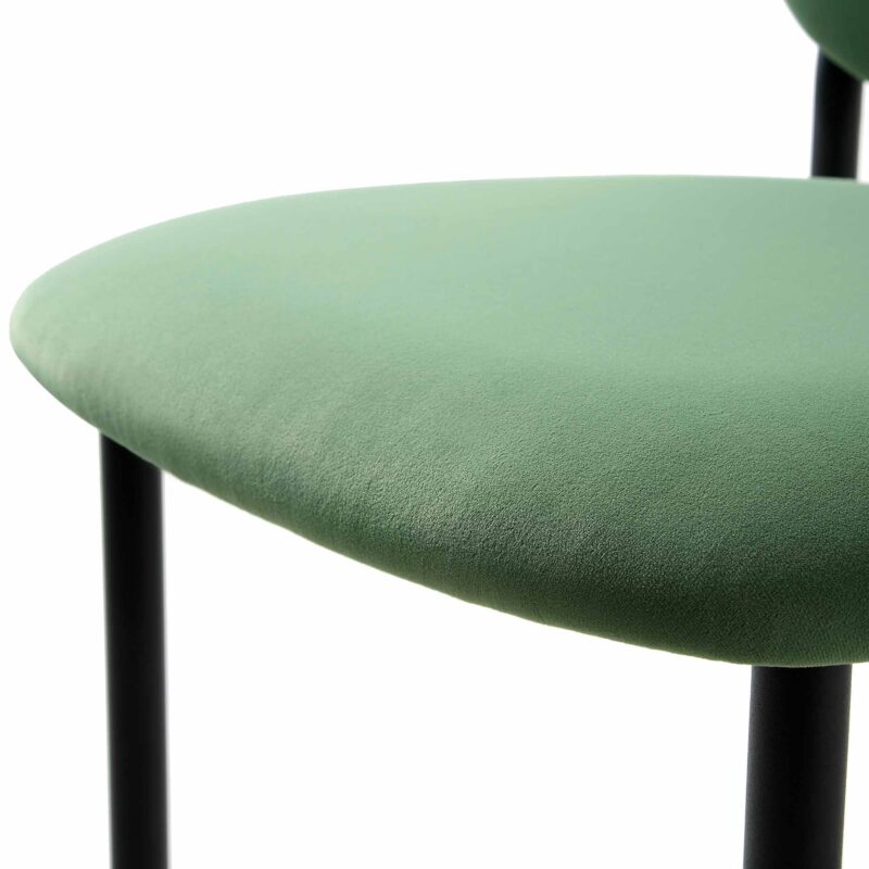 Kelmarsh Set of 2 Grass Green Velvet Upholstered Dining Chairs - Image 10
