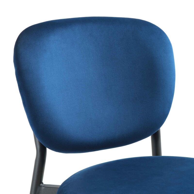 Kelmarsh Set of 2 Navy Blue Velvet Upholstered Dining Chairs - Image 9