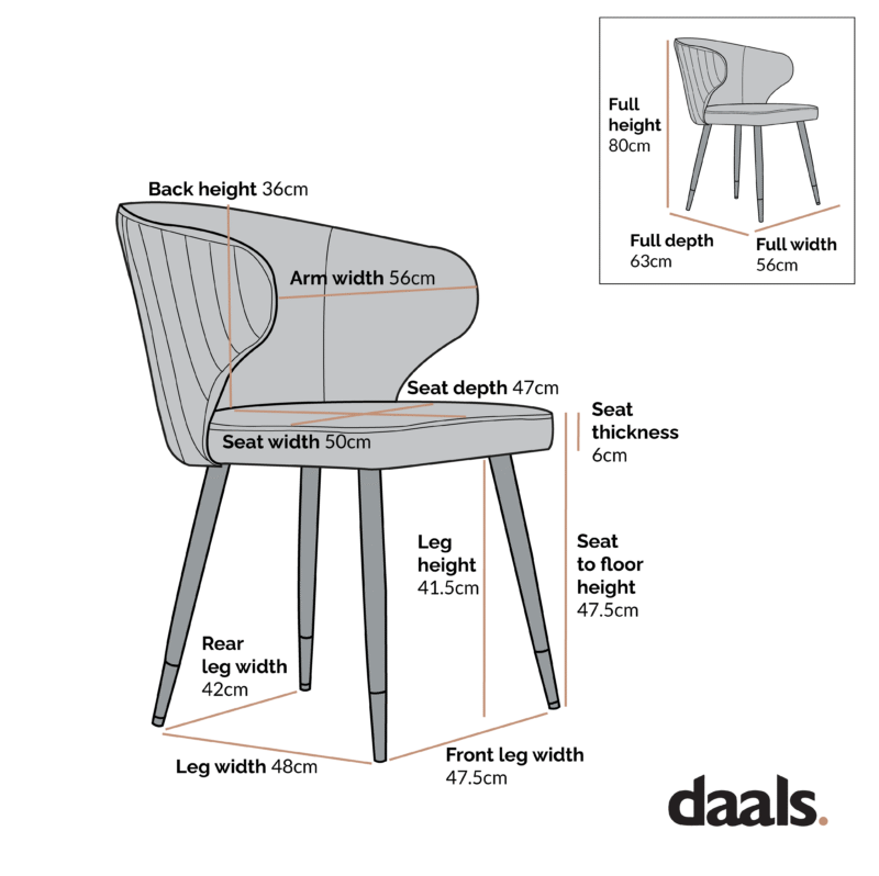 Langham Set of 2 Grey Woven Fabric Carver Dining Chairs with Fluted Back - Image 5