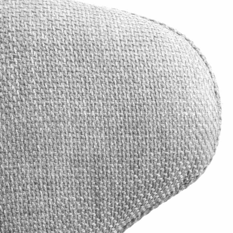 Langham Set of 2 Grey Woven Fabric Carver Dining Chairs with Fluted Back - Image 12