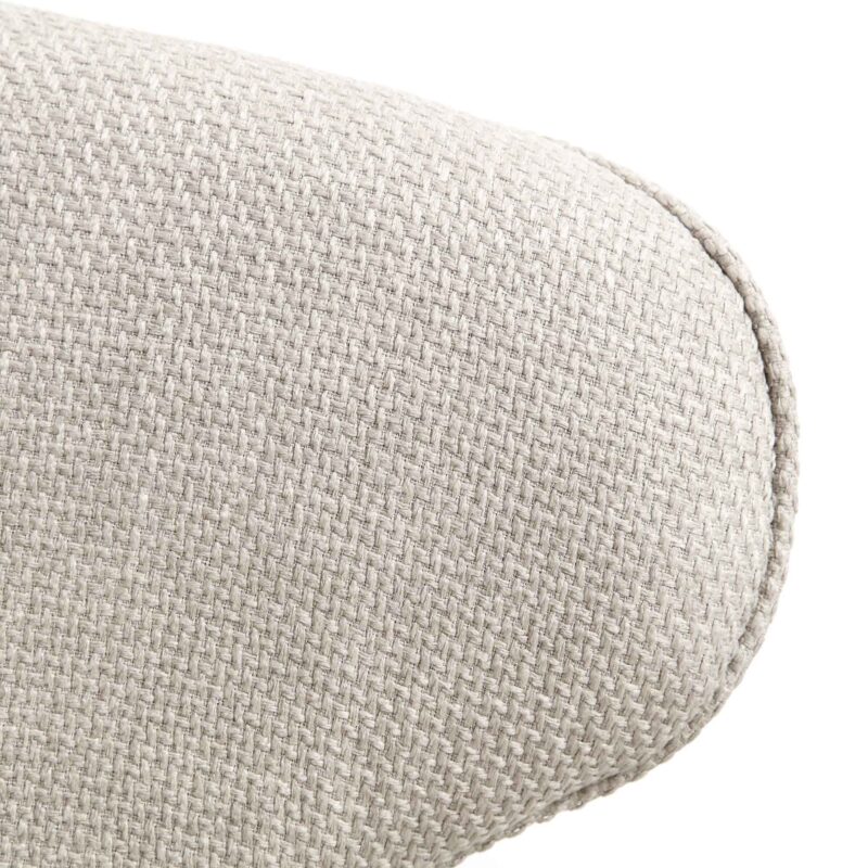 Langham Set of 2 Oatmeal Woven Fabric Carver Dining Chairs with Fluted Back - Image 12