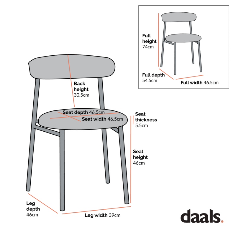 Donna Set of 2 Charcoal Velvet Dining Chairs - Image 4