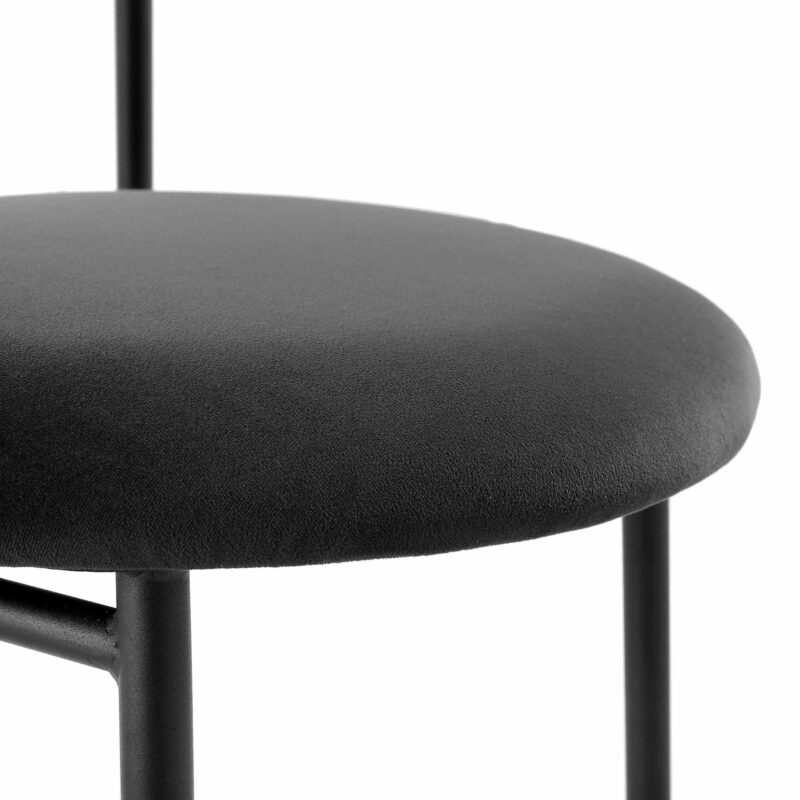 Donna Set of 2 Charcoal Velvet Dining Chairs - Image 10