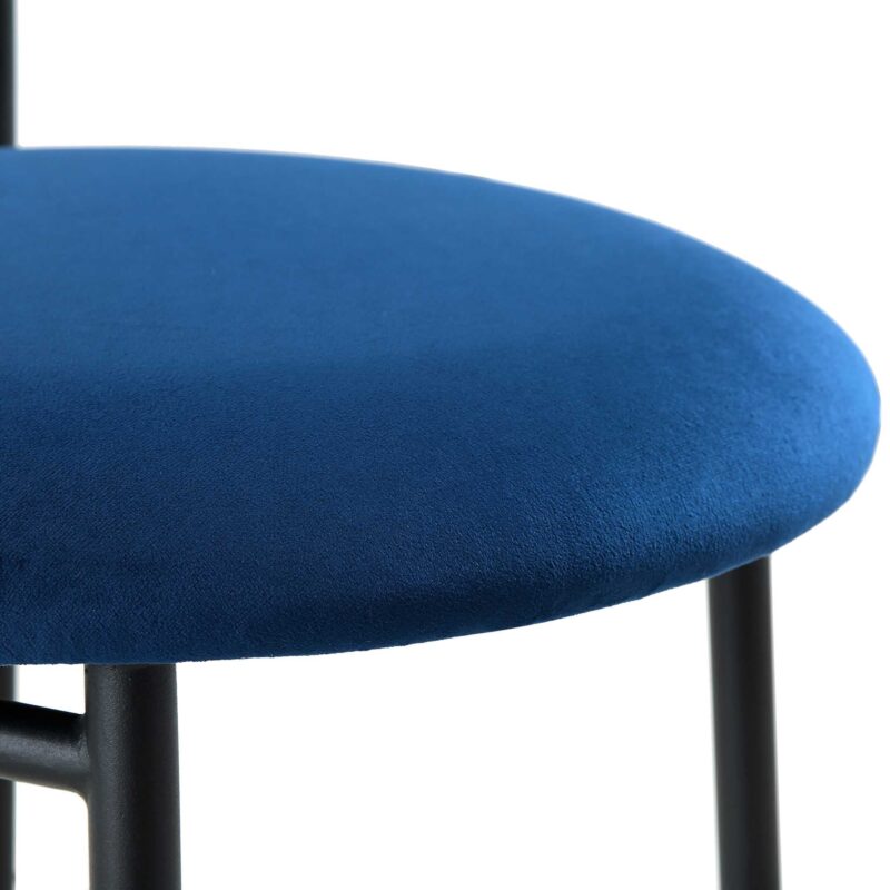 Donna Set of 2 Navy Blue Velvet Dining Chairs - Image 10
