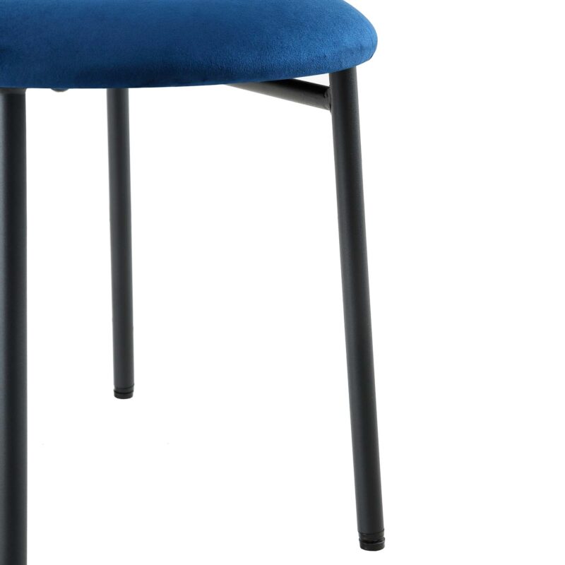 Donna Set of 2 Navy Blue Velvet Dining Chairs - Image 11