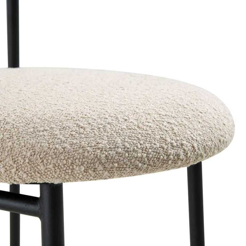Donna Set of 2 Taupe Boucle Dining Chairs - Image 11