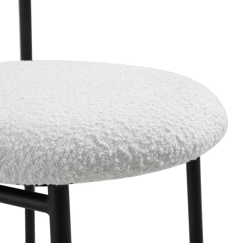 Donna Set of 2 White Boucle Dining Chairs - Image 10
