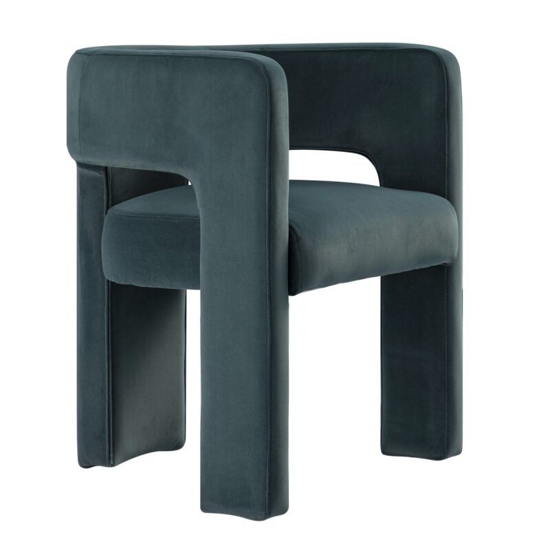 Greenwich Aegean Blue Velvet Dining Chair - Image 2