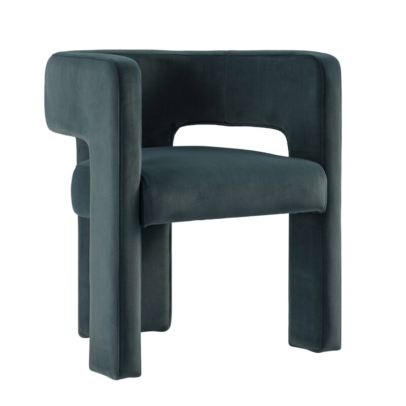 Greenwich Aegean Blue Velvet Dining Chair - Image 4