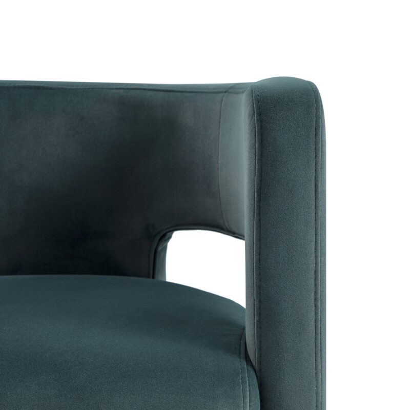 Greenwich Aegean Blue Velvet Dining Chair - Image 8