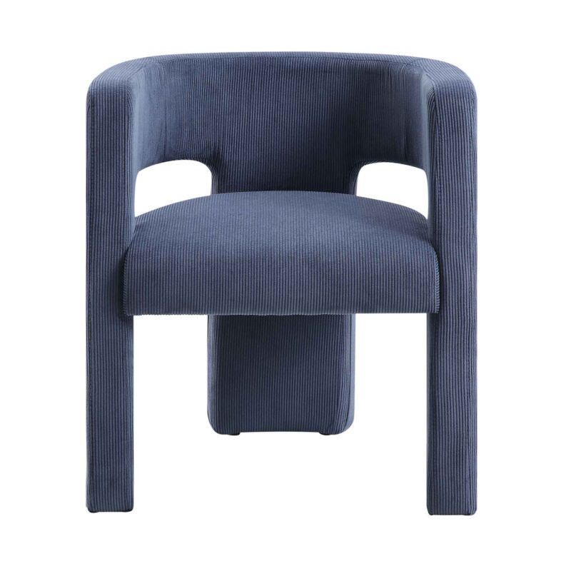 Greenwich Blue Corduroy Dining Chair - Image 3