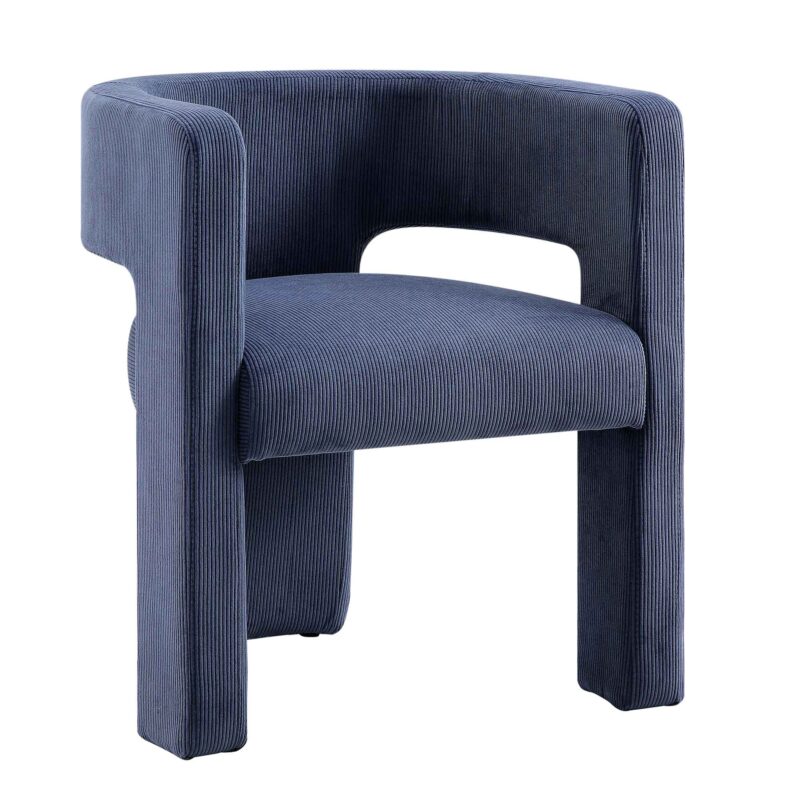 Greenwich Blue Corduroy Dining Chair - Image 4