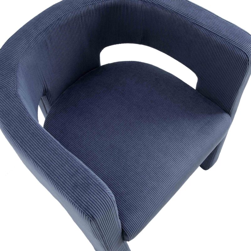 Greenwich Blue Corduroy Dining Chair - Image 8