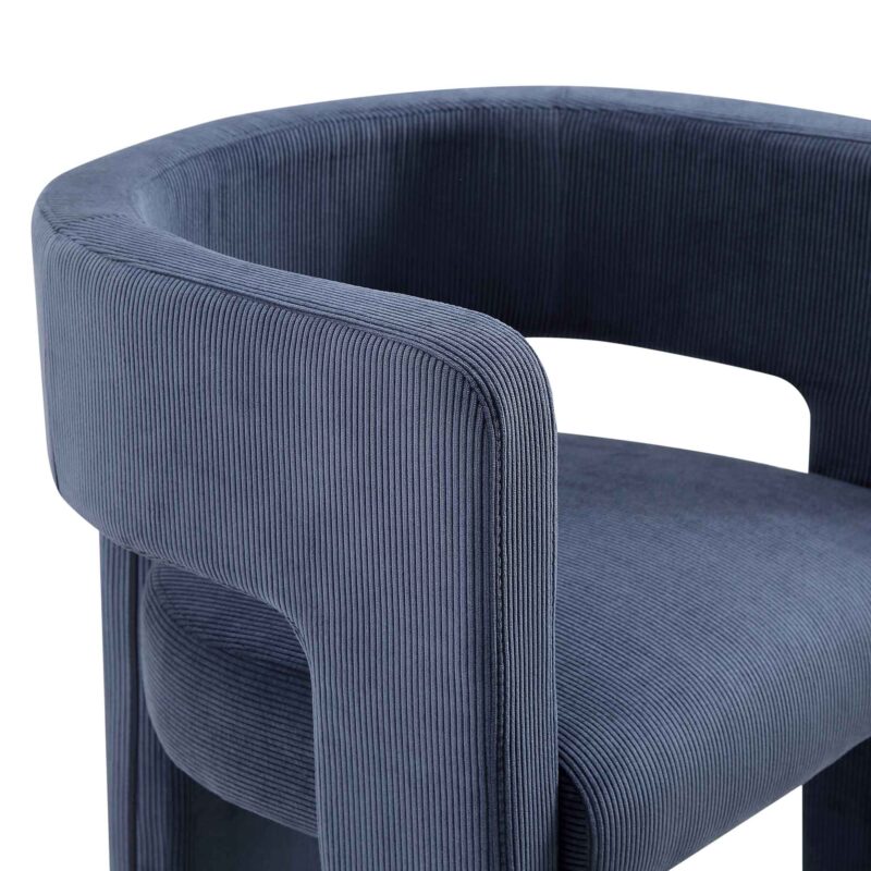 Greenwich Blue Corduroy Dining Chair - Image 9