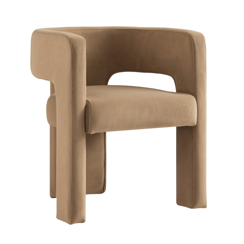 Greenwich Camel Velvet Dining Chair - Image 2