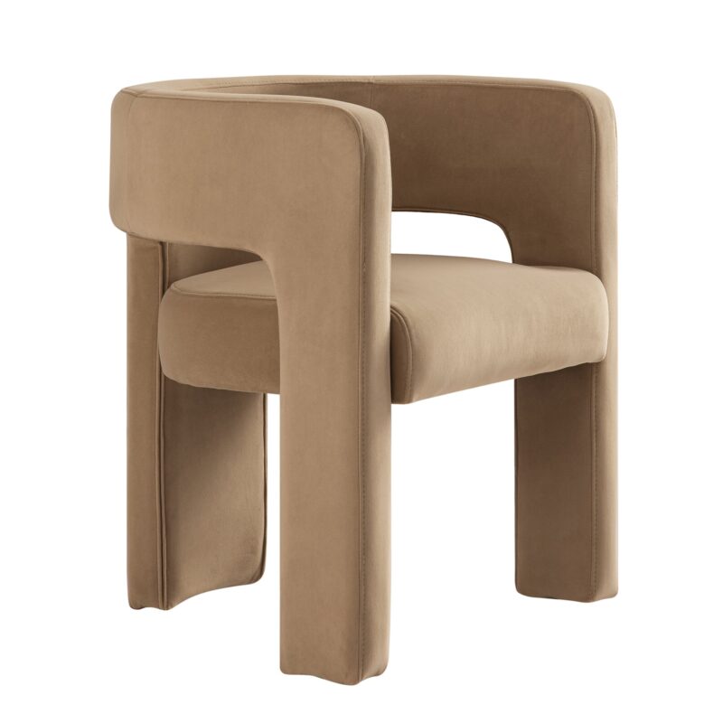 Greenwich Camel Velvet Dining Chair - Image 4