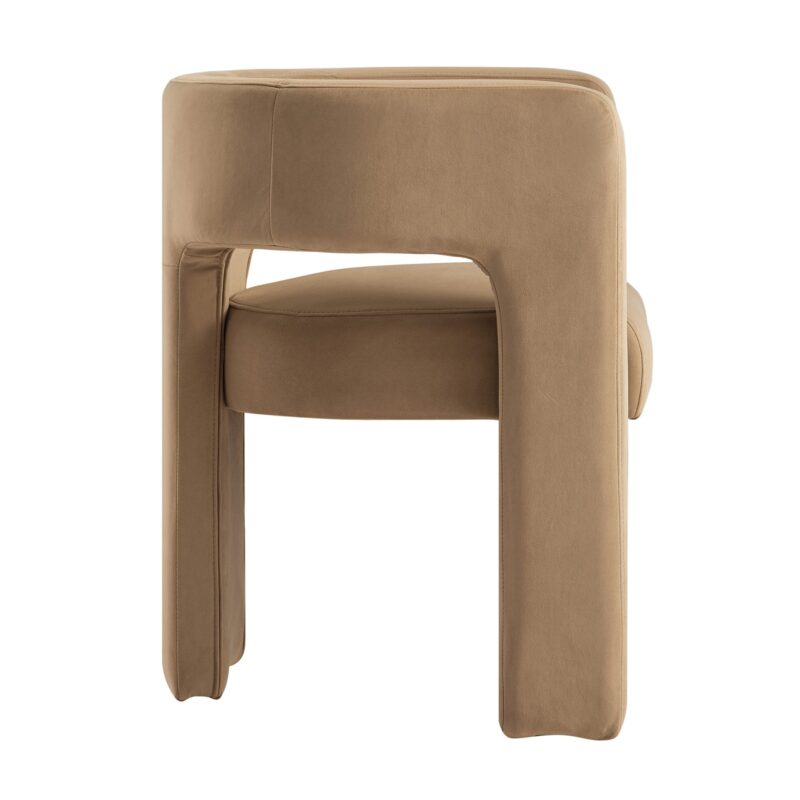 Greenwich Camel Velvet Dining Chair - Image 5