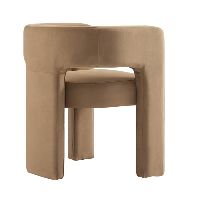 Greenwich Camel Velvet Dining Chair - Image 6