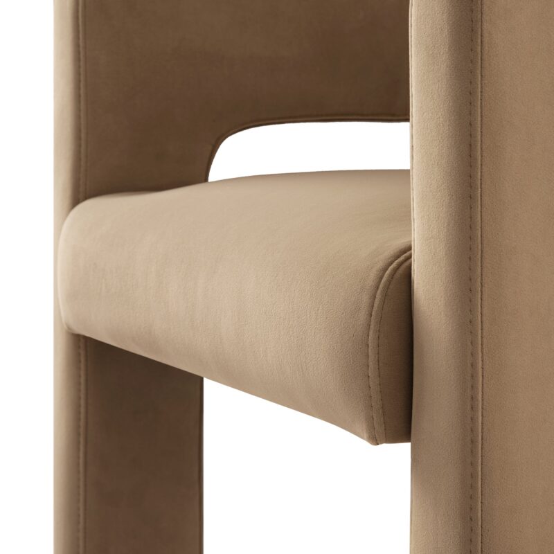 Greenwich Camel Velvet Dining Chair - Image 10
