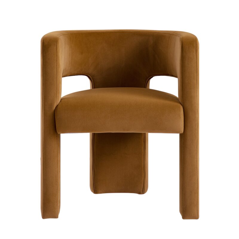 Greenwich Cinnamon Velvet Dining Chair - Image 2
