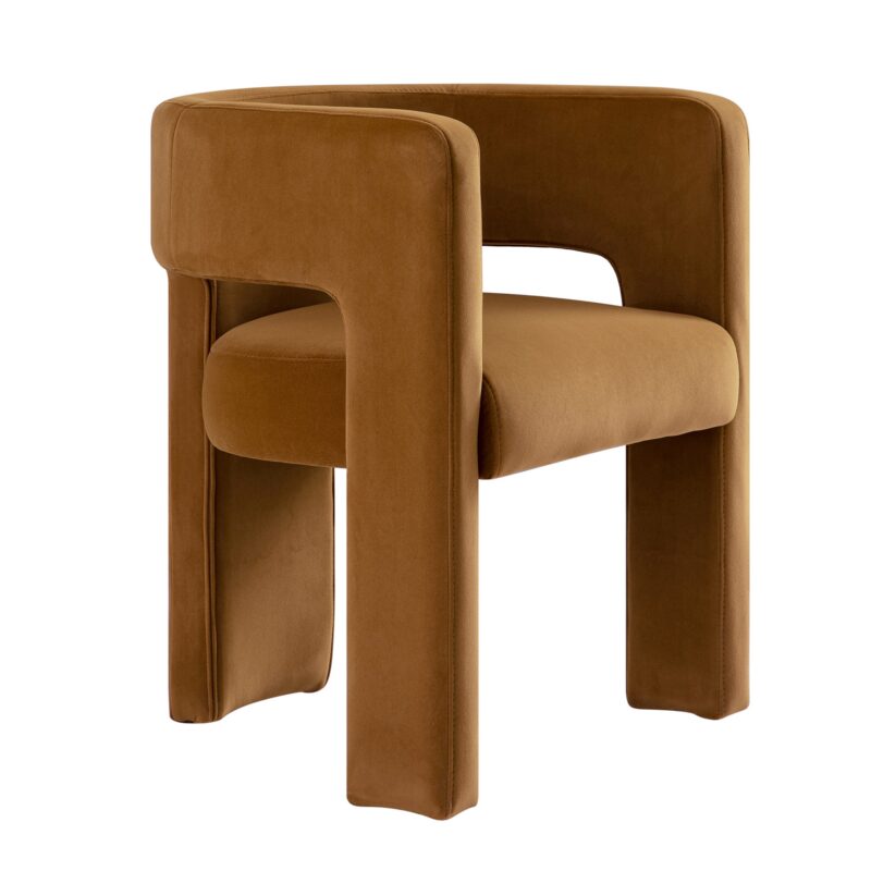 Greenwich Cinnamon Velvet Dining Chair - Image 4