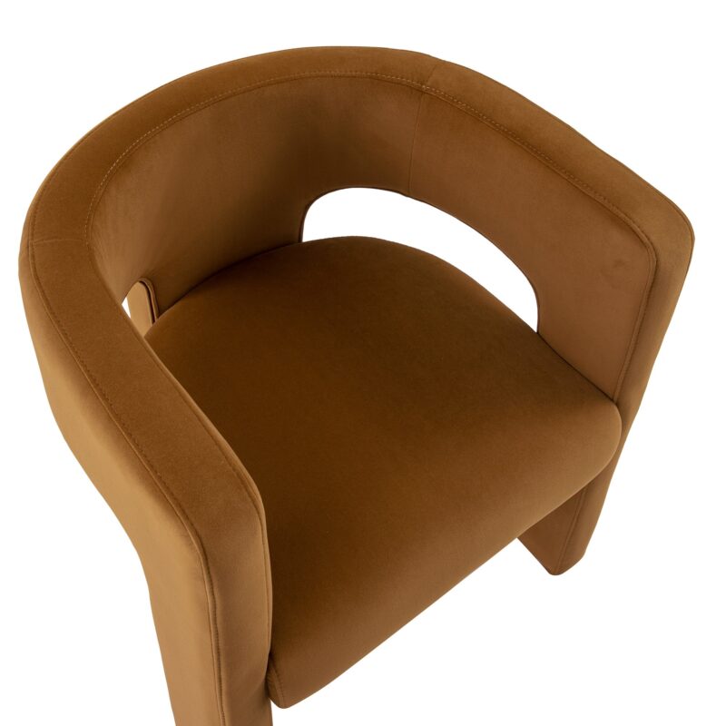 Greenwich Cinnamon Velvet Dining Chair - Image 7