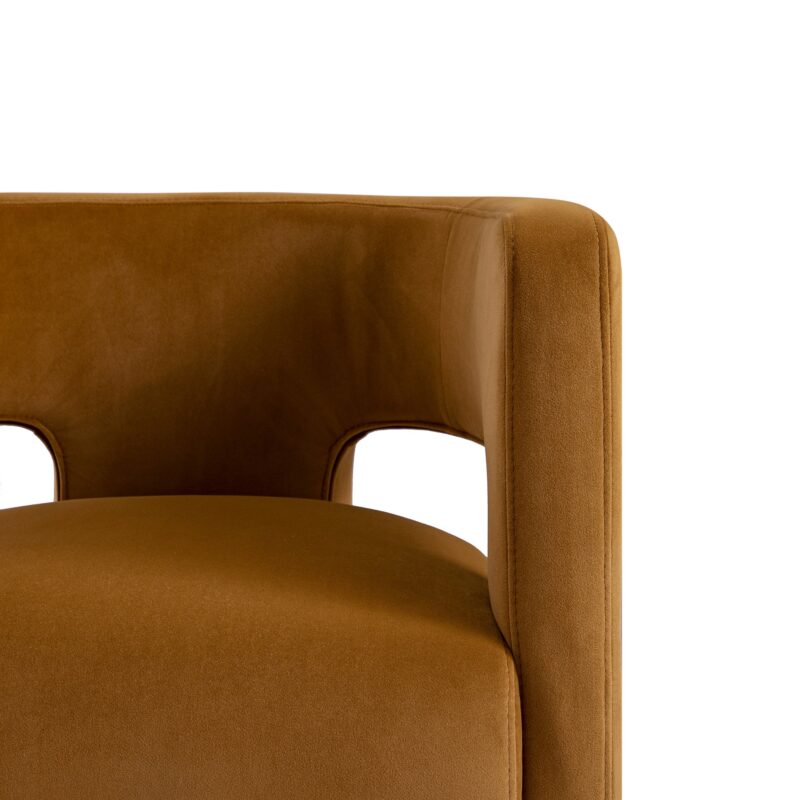 Greenwich Cinnamon Velvet Dining Chair - Image 8