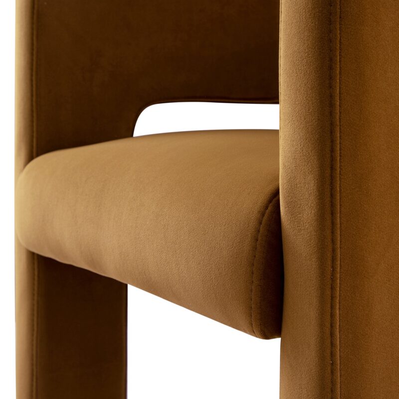 Greenwich Cinnamon Velvet Dining Chair - Image 9