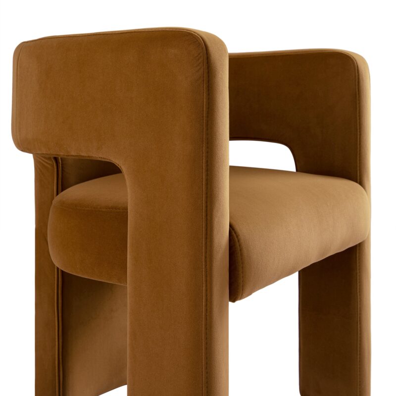 Greenwich Cinnamon Velvet Dining Chair - Image 10